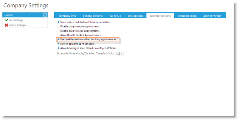 OnlineBookingSBSCalendarSetting