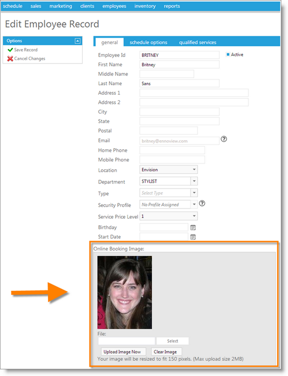 OnlineBookingSBSEmpSetting